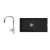 50560 2 k strongsinks s3 set drez zala 1000x500mm granit cierna bateria garonne chr