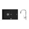 50818 2 k strongsinks s3 set drez vardar 780x500mm granit cierna bateria garonne chr