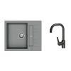50845 2 k strongsinks s3 set drez vardar 615x500mm granit siva bateria garonne cierna