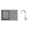50866 2 k strongsinks s3 set drez vardar 780x500mm granit siva bateria seina chrom