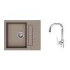 50875 3 k strongsinks s3 set drez vardar 615x500mm granit bezova bater garonne chrom