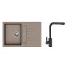 50896 3 k strongsinks s3 set drez vardar 780x500mm granit bezova bateria ipoly cierna