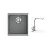 K-StrongSinks S3 Set drez Hron 430x460mm granit šedá + Batéria Stréva chróm