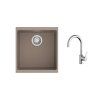 K-StrongSinks S3 Set drez Hron 430x460mm granit béžová + Batéria Rhona chróm