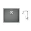 K-StrongSinks S3 Set drez Hron 530x460mm granit šedá + Batér 2