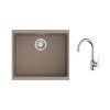 K-StrongSinks S3 Set drez Hron 530x460mm granit béžová + Batéria Rhona chróm