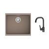 K-StrongSinks S3 Set drez Hron 530x460mm granit béžová + Batéria Garonne čierna
