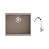 K-StrongSinks S3 Set drez Hron 530x460mm granit béžová + Batéria Seina chróm