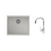 K-StrongSinks S3 Set drez Hron 530x460mm granit biela + Batéria Garonne chróm