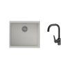 K-StrongSinks S3 Set drez Hron 530x460mm granit biela + Batéria Garonne čierna