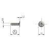 9025 2 if skrutka flat m4x15 ozdobny s plochou