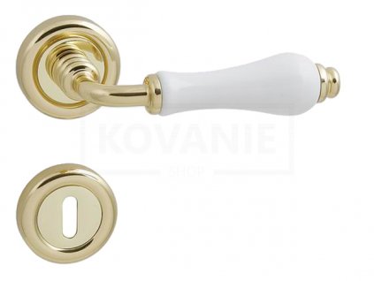 MP KOVÁNÍ klika LI - DALIA 600 - R (Provedení BB, Povrch OLV - mosaz leštěná a lakovaná)