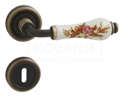 MP KOVÁNÍ klika LI - DALIA 665 - R (Provedení BB, Povrch OGS - bronz česaný mat)