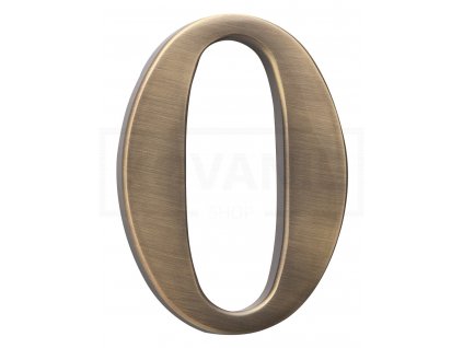 COBRA číslice 10cm (Provedení 0, Povrch OFS - bronz česaný)