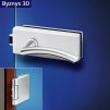 ASKL0345 Pipa klika SKLO Loft HR 3D Bez nerez