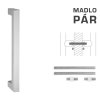 FT - MADLO K02K 25x25 mm UN (Provedení kus, Povrch Bílá matná, Délka Délka 225 mm / Rozteč 200 mm)