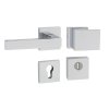 TI - CUBO/SQUARE - HR 3230/2275 (Provedení klika / klika s PZ otvorem PLUS (otvor pro vložku s překrytím), Povrch BS - černá mat)