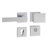 TI - CUBO/SQUARE - HR 3230/2275 (Provedení klika / klika s PZ otvorem PLUS (otvor pro vložku s překrytím), Povrch BS - černá mat)