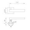 TI - SQUARE - HR 4275Q 7S s uzamykáním (Provedení KLIKA/KLIKA WC LEVÁ, Povrch Bílá matná, Typ otvoru BEZ SPODNÍ ROZETY)
