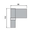 Dveřní pant Hahn KT-N 6R, 15-20mm (Barva hliník bronz RAL1036)
