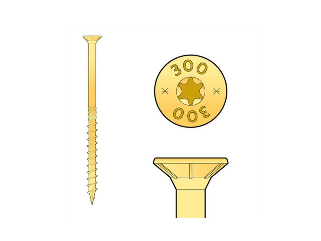 Vrut tesarsky se zapustnou hlavou 8x240mm CS 08240 50ks TX40 a47618807 10638