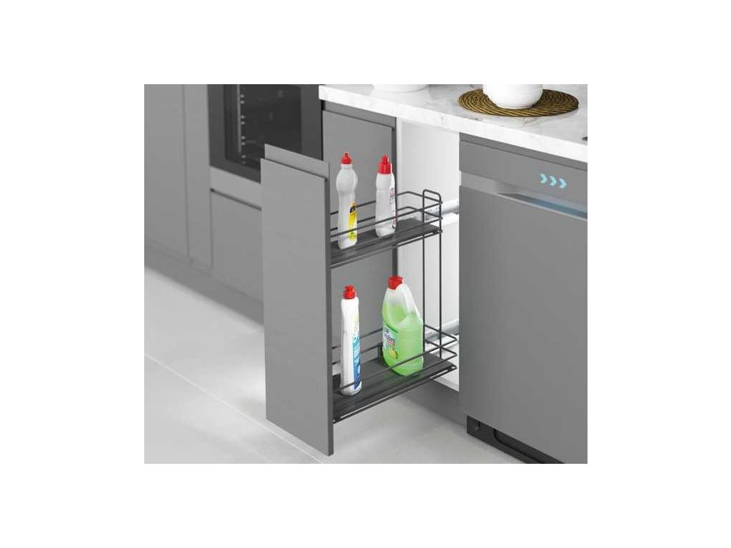 Plnovysuvny 2 kos STARAX lahvovnik chrom 300mm 203x475x495mm tlumeni BLUM pravy plne DNO S 2494 C a109779598 10638