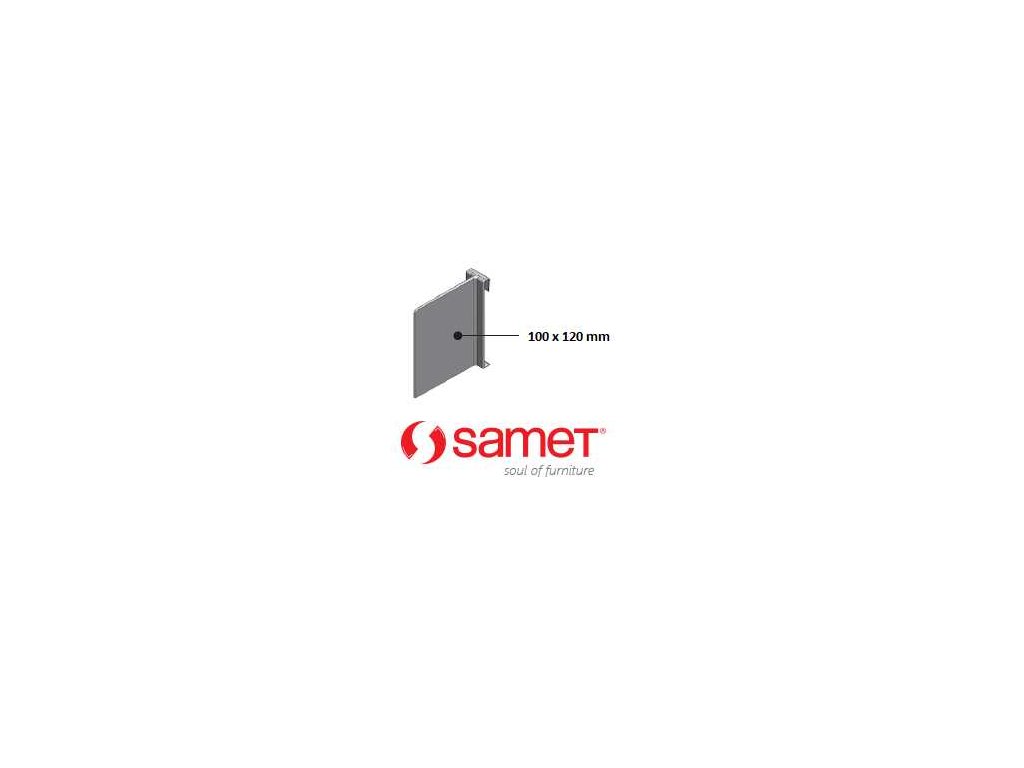 Prepazka H 120mm seda 1reling na pricny panel SAMET a14103516 10638