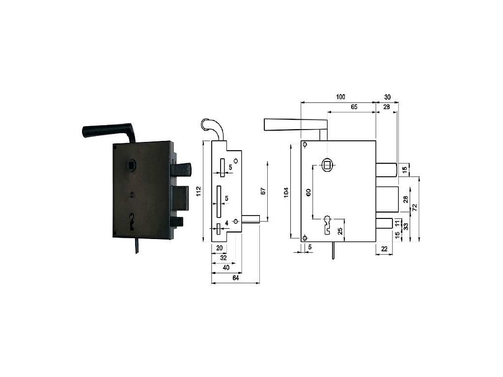 Zamek MYSAK No 3425 P pravy a182810 10638