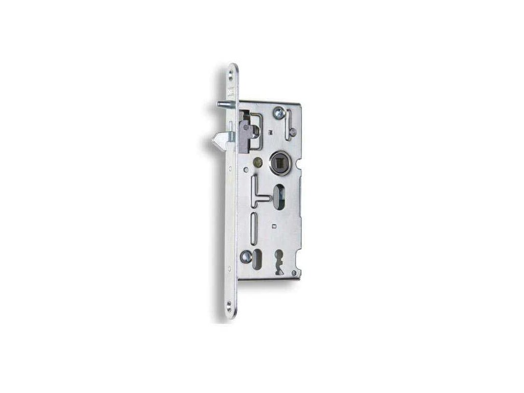Zadlabaci zamek s hakem K 106 P L na klic stribrny Zn a141892 10638