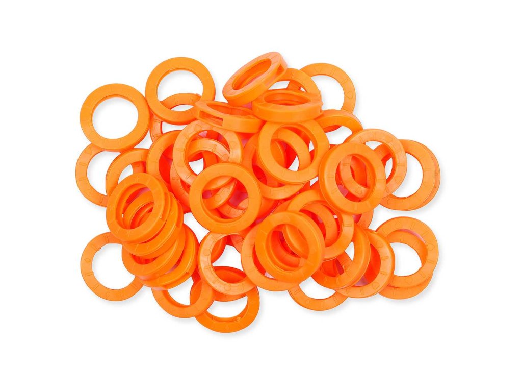 Rozlisovace klicu plastovy kulaty RO R24 PVC d 24mm oranzovy baleni 50ks a128331505 10638