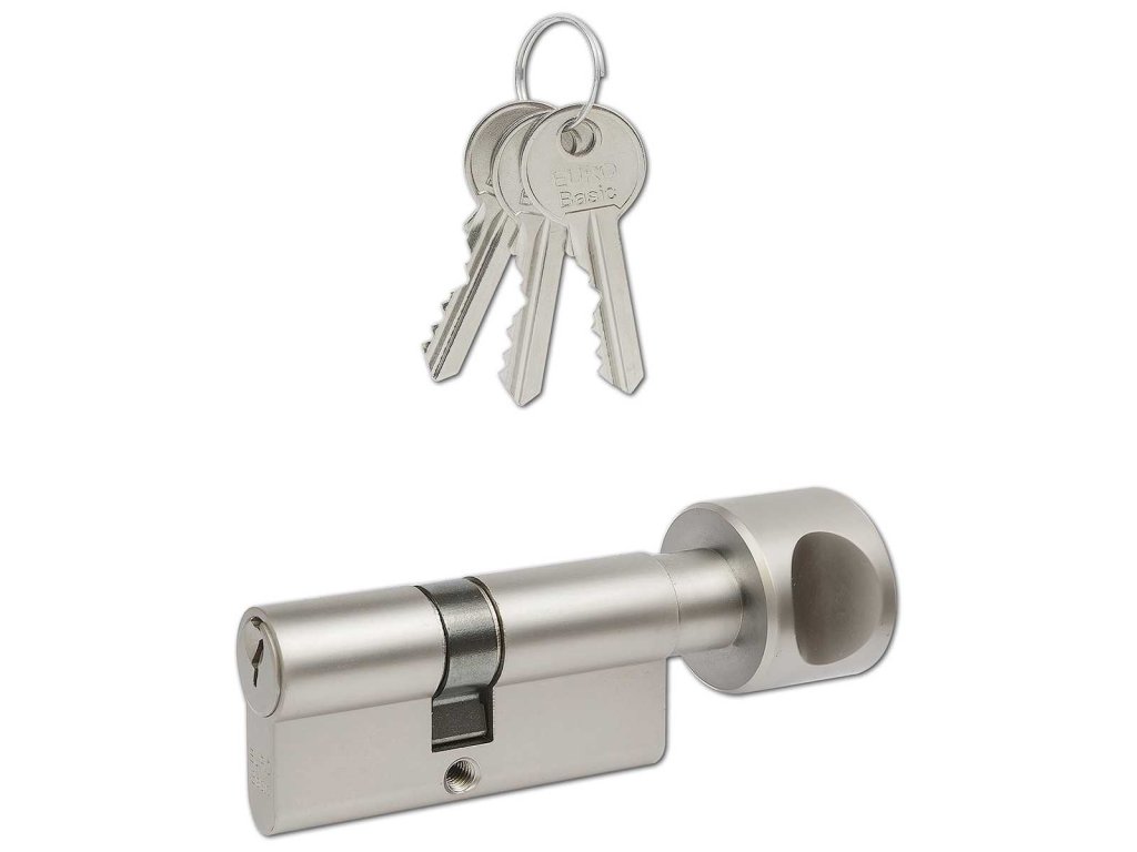 Vlozka EURO BASIC 30 30K mat Ni 3 klice stavebni s knoflikem a129290231 10638