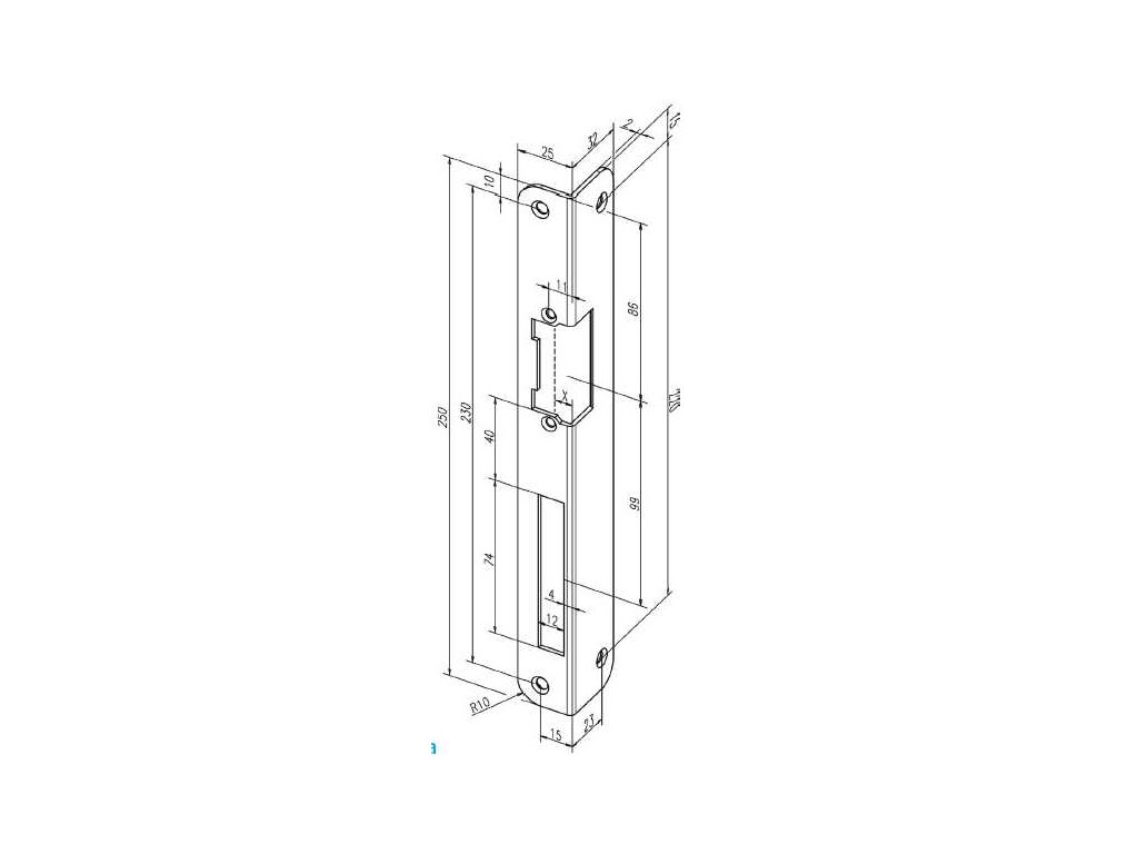 Celni plech otvirace dlouhy radius Eff Eff 32440 04 pZn levy a44422861 10638
