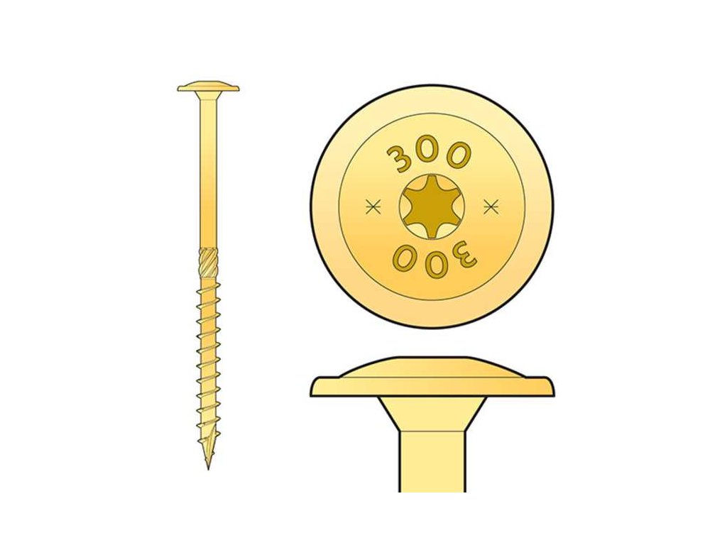 Vrut tesarsky s talirovou hlavou CT 08200 8x200 50ks a47613999 10638