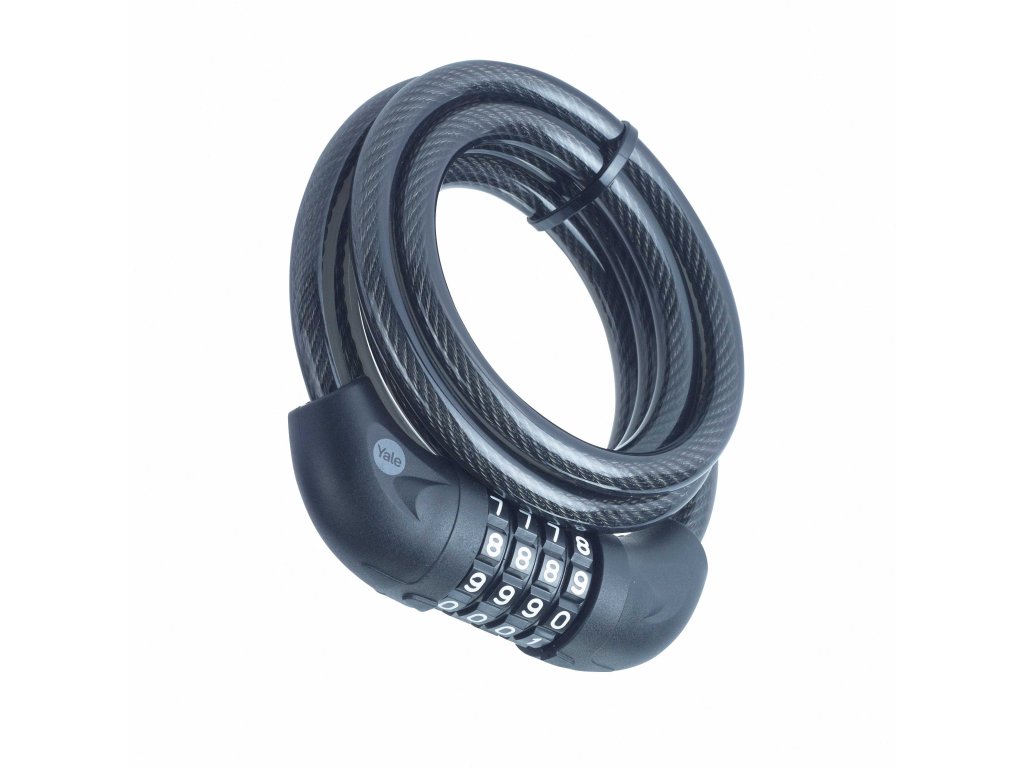 Zamek na kolo YALE YCC0 10 180 2 lankovy kodovy d10mm 1800mm cerny a126847690 10638