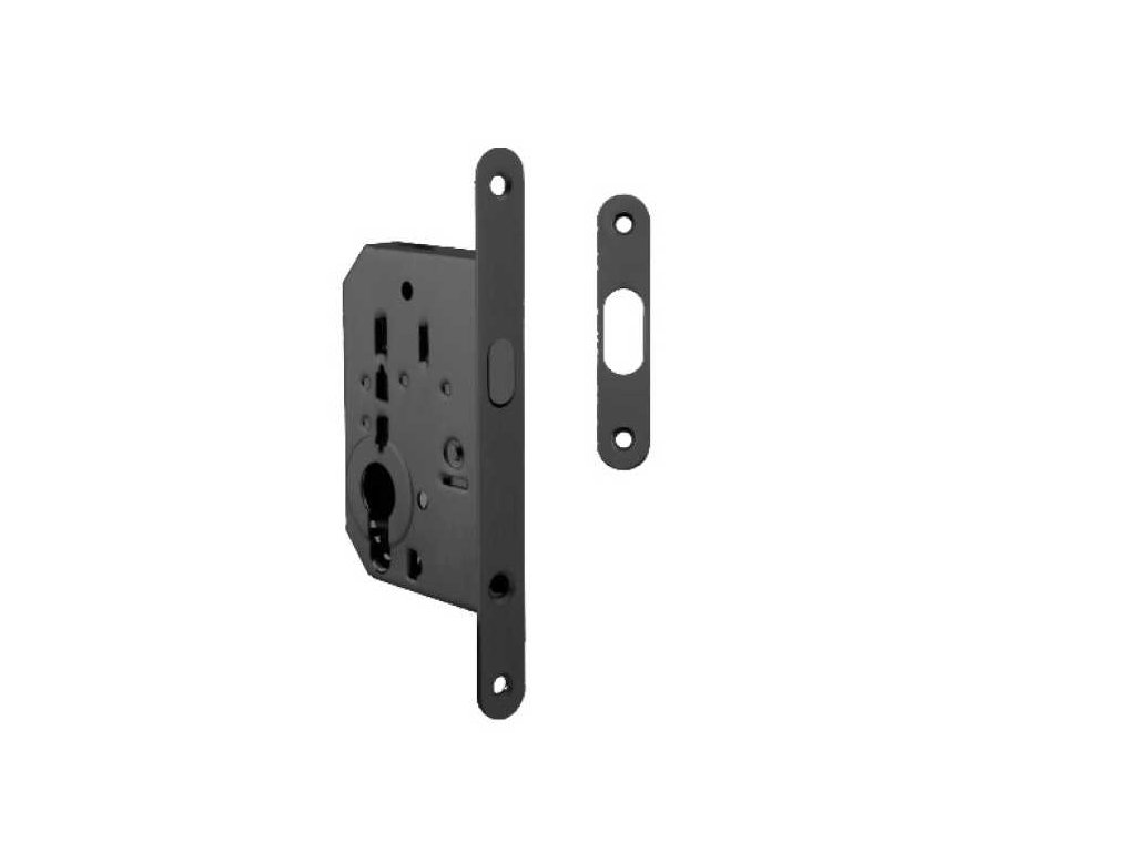 Zadlabaci zamek na posuvne dvere FT PZ 160x16 50 68 8mm cerny mat BS a116004102 10638