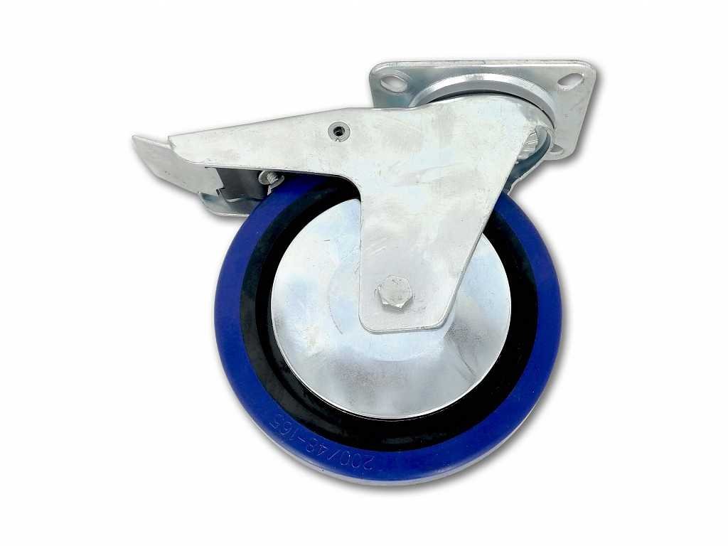 Kolecko transportni modre d200 otocne s brzdou 300kg a129425758 10638