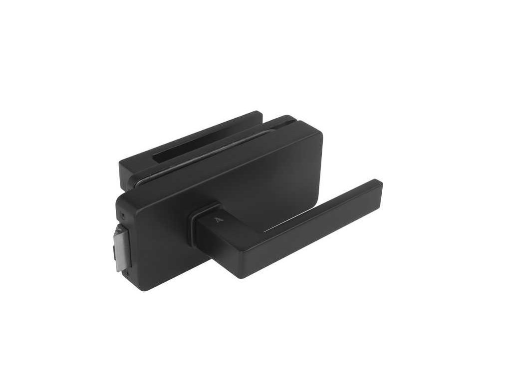 MP UNIQUE R8 zamek s klikou SULLA bez otvoru predni klika na celosklenene dvere cerna matna BS a124634295 10638