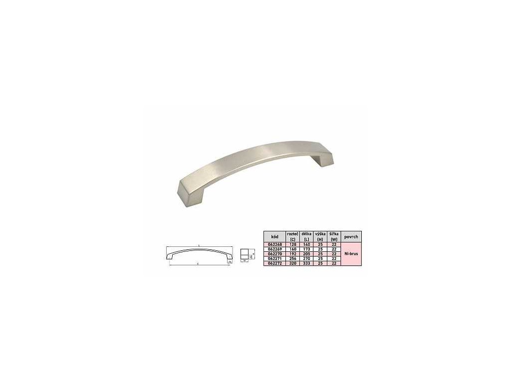 NORA 320mm uchytka Ni brouseny a9607107 10638