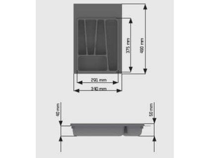 Pribornik plast sedy 340x490 mm SAMET a15978743 10638