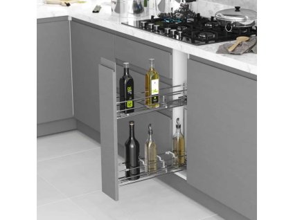 Castecne vysuvny 2 kos STARAX lahvovnik chrom 200mm 151x475x495mm tlumeni BLUM levy S 2426 C a25905065 10638