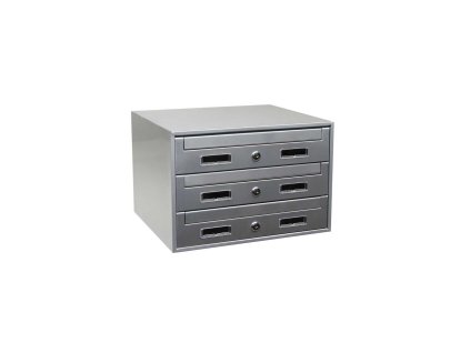 Poštovní schránka stříbrná SESTAVA-3-40x27x30cm  BK.02-3.S*-doprodej