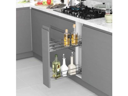 Plnovysuvny 2 kos STARAX lahvovnik chrom 150mm 106x475x495mm tlumeni BLUM pravy S 2413 C a40571631 10638