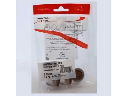 Kluzaky PW d22mm nasazovaci PVC filc 4 ks transparentni a44328201 10638