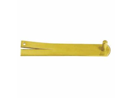 Držák závěsu do zdiva CM16 255x44x6,0mm/d16mm žlutý Zn 8345