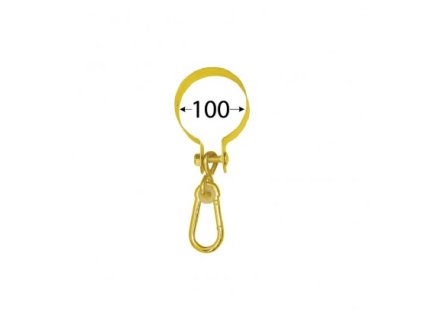 Uchyceni houpacky MHO 100 s kruhovou objimkou a karabinou 100mm 8857 a47564493 10638