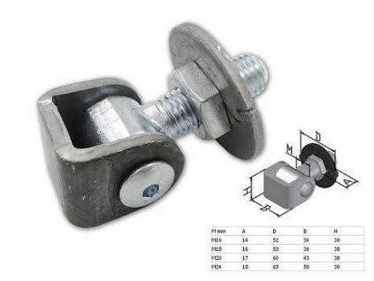 Závěs seřiditelný podložka/matice M16/30kg