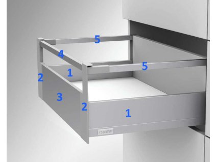 Flowbox IN-držáky předního čela/desky H-58 ANTHRACITE s relingem