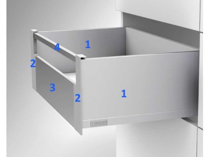 Flowbox IN-reling přední ANTHRACIT 1200mm/16mm