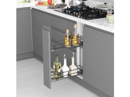 Plnovysuvny 2 kos STARAX lahvovnik antracit 200mm tlumenim BLUM levy 151x475x495mm S 2441 A a109296632 10638