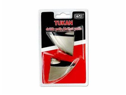 Drzak polic TUKAN M ESO NI brouseny 54mm 2ks blistr nosnost 8kg ks a113050856 10638